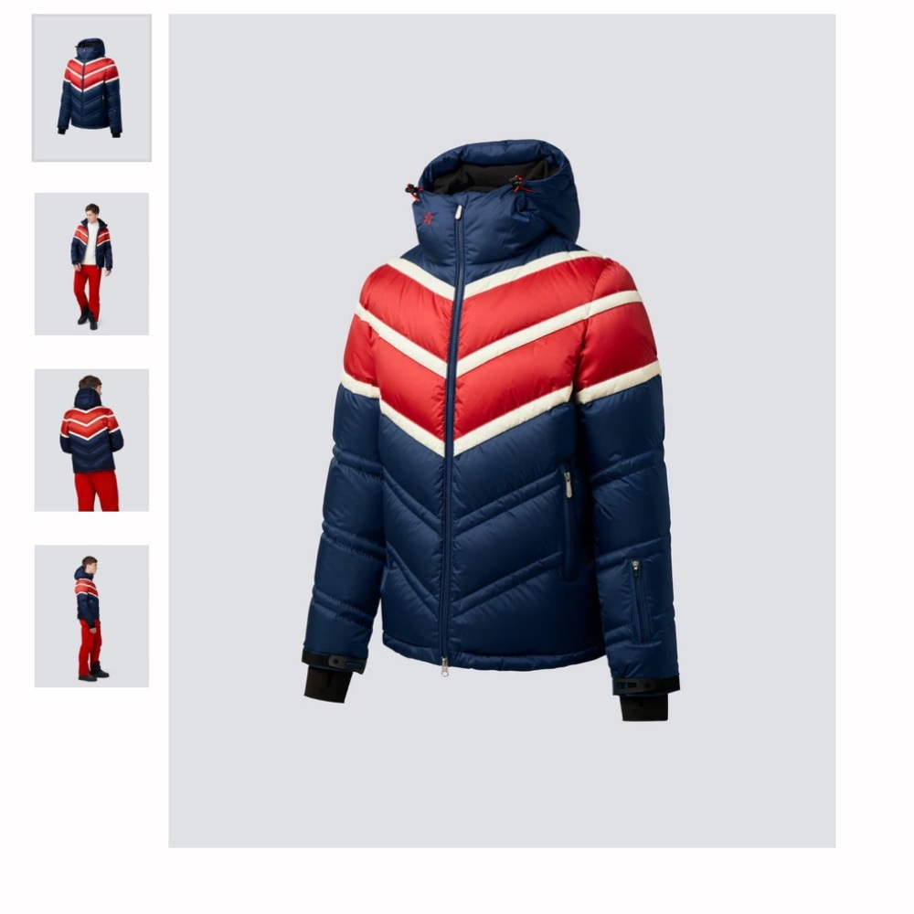 Men’s Perfect Moment Chevron Super Day Jacket in Navy